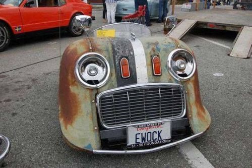 roadkillcustoms:The “Ewock” Custom Micro Car from the Little Car Show at Monterey Car We