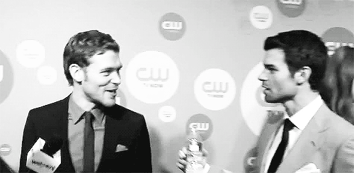 liketheshewolf:  Joseph Morgan and Daniel Gillies  |  CW Upfronts 2013 (x) 