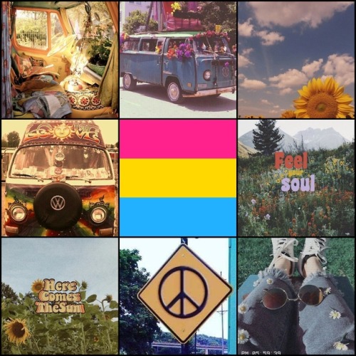Pansexual Hippie Moodboard for anon! &lt;3