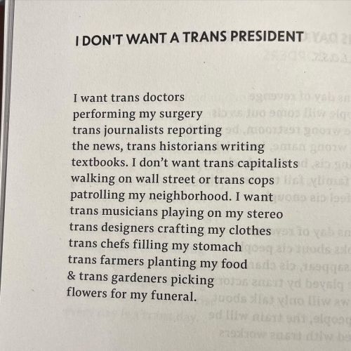 betweenparallels:elierlick:H. Melt, “There Are Trans People Here” (2021) [ID: A photo of