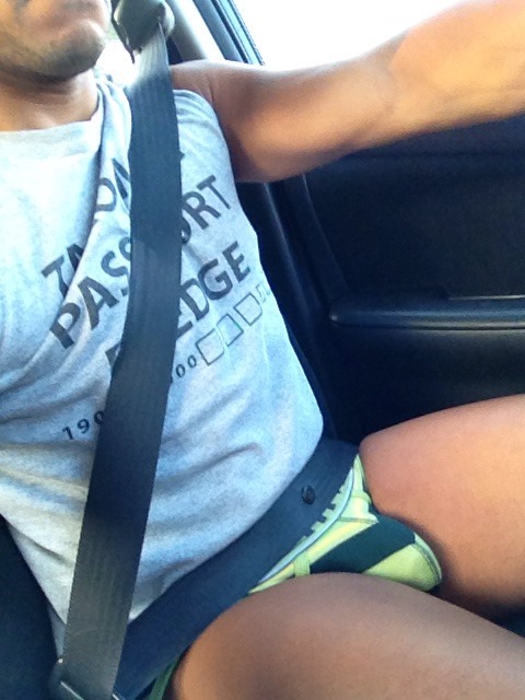 nothinghotterthanamaninbriefs:  My shorts fell off while I was driving to the gym!