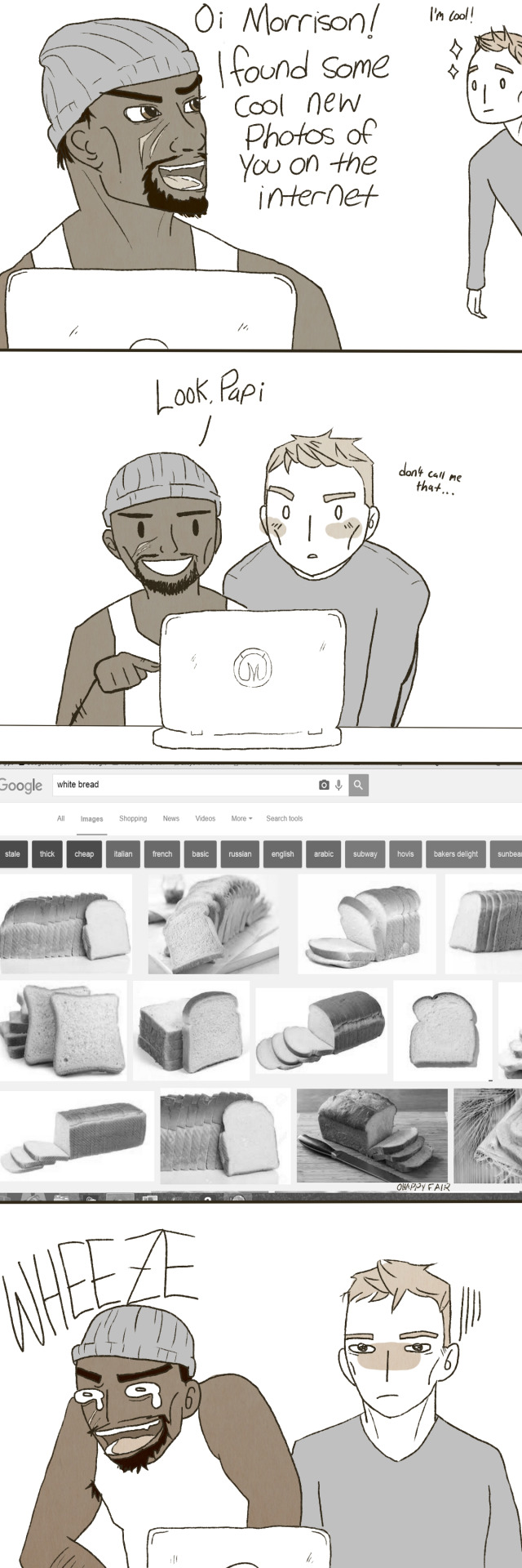 ohappyfair:  How many times a week does Reyes make this joke? -At least twelve. 