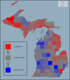 Michigan population change from 2000 to 2010 by county.
[[MORE]]by Poshact
“Source: http://d-maps.com/carte.php?num_car=20676&lang=en
For some background, Michigan was the only state to lose population from the 2000-2010 census (Puerto Rico also...