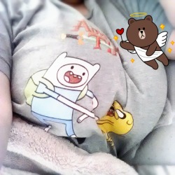 pudgyhoney:  Adventure time! I can’t even take a picture of my shirt without my boobs appearing strange huh 
