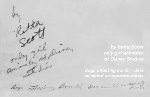 Retta Scott was the first female animator to receive official screen credit at the Walt Disney Anima