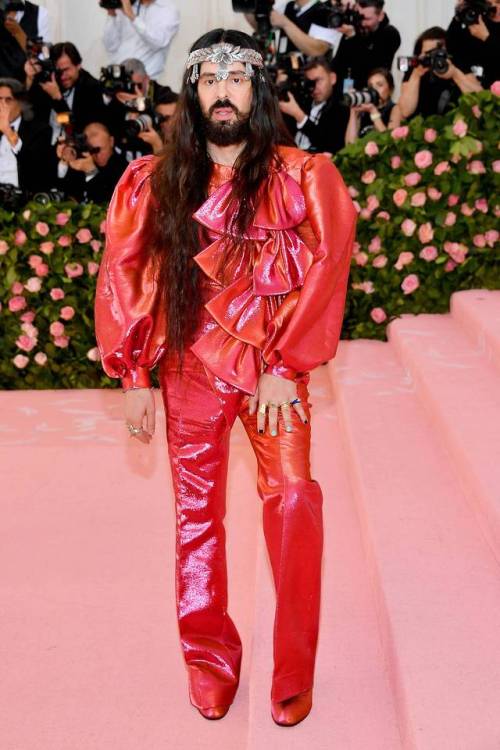 Met Gala Kings Ezra Miller in Burberry; Harry Styles in Gucci; Billy Porter in The Blonds; Ryan