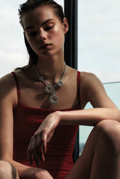 Estella Boersma in Night Swimmer by Benjamin Alexander Huseby for Interview Deutsch, May 2016