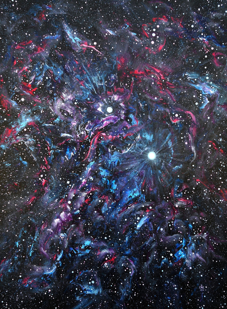 rexisky:    Deep Space 4 (18 x 24&quot;, acrylic on canvas)  by   Candle Noel