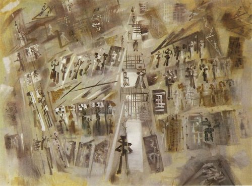 artist-masson:Prison Gray, 1961, Andre Masson
