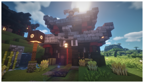 minecwaftclout: my house on @bittercraftmc built by @oaklogs and decorated by me! ⛩️