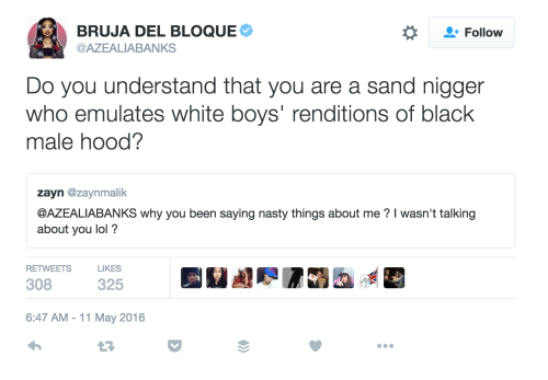 netscape94: Do not let these tweets be unseen. Azealia Banks is a disgusting, racist, homophobic hum