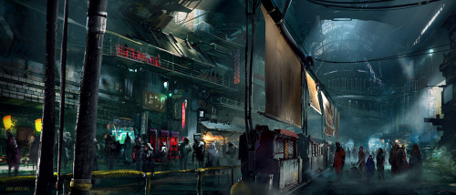 fuckyeahcyber-punk:  Black Market by janurschel  
