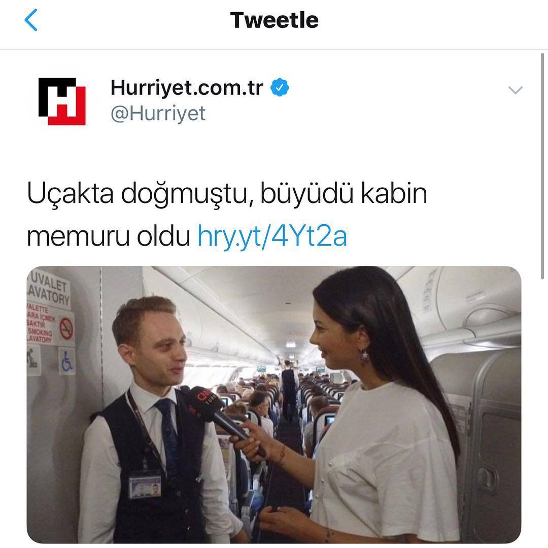 Uçakta doğmuştu büyüdü...