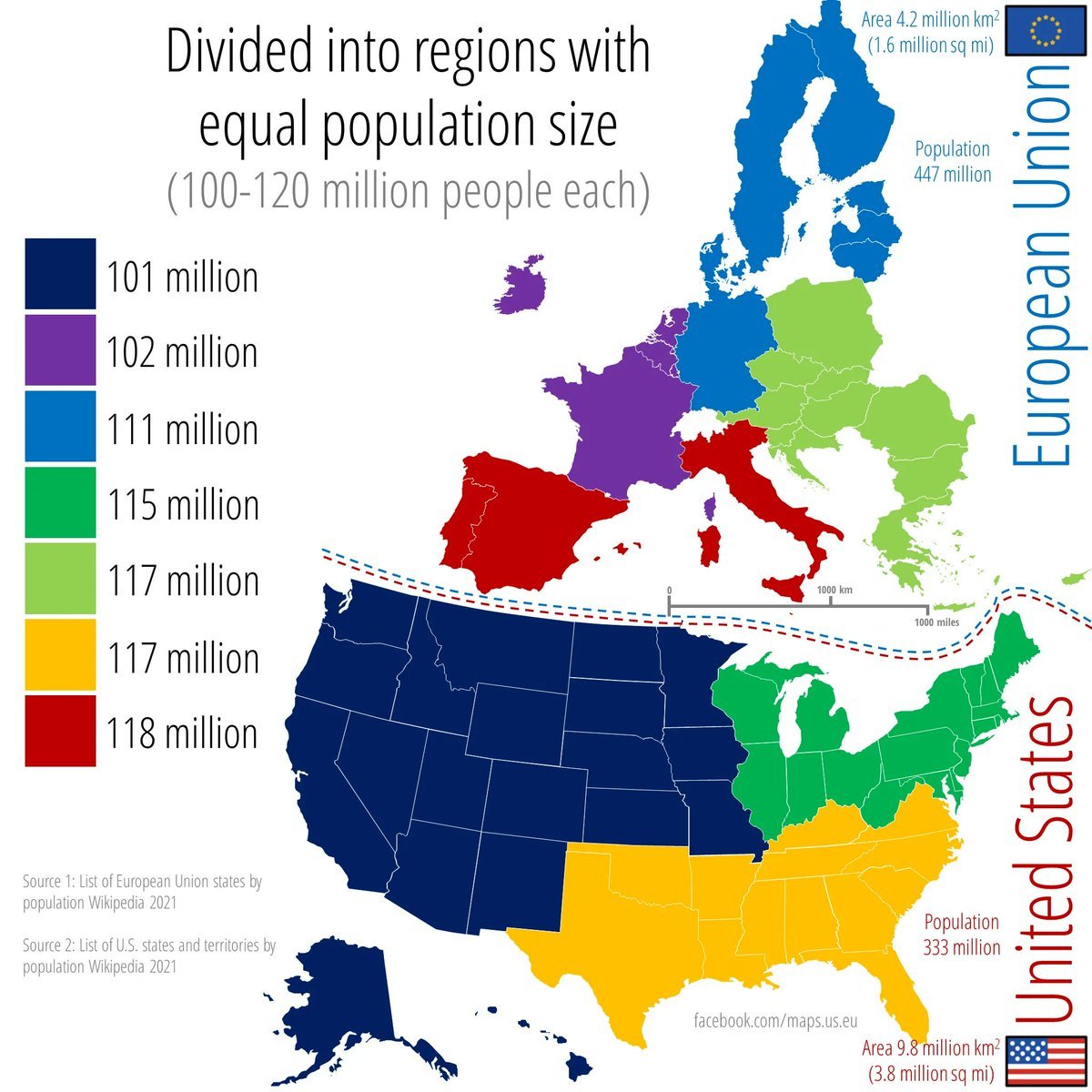 The US And The EU Divided Into Regions With Maps On The Web 24dc200e26267c059c22c1f13624137f5b2146c7