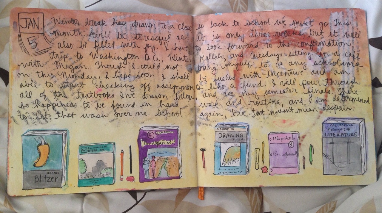 beartsybehappy:  Journal pages, December to February