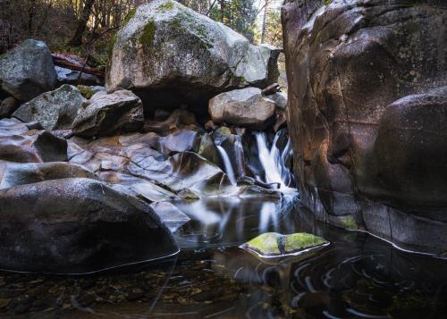 oneshotolive:  Little escape from the city today. Found this creek and mini falls hiking around Nevada City, California. OC] [5824x4159] 📷: whatsaustindoin 