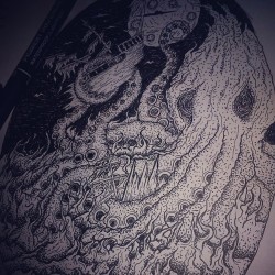 brutalgeneration:  Finished #art #drawing #ink #octopus #brutalgeneration 