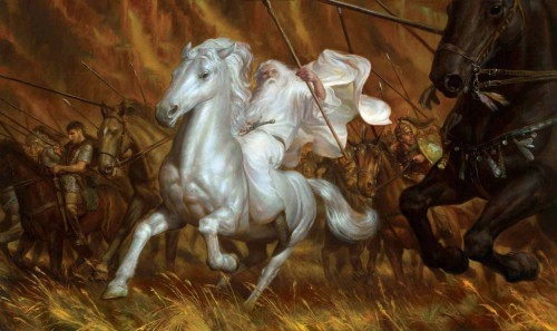 eldamaranquendi:LEGENDARIUM by Donato Giancola1. Huor and Hurin Approaching Gondolin 2.  “I threw do