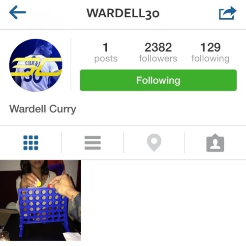 Stephen Curry’s official instagram is up @wardell30 #warriors #goldenstatewarriors #gsw #ste