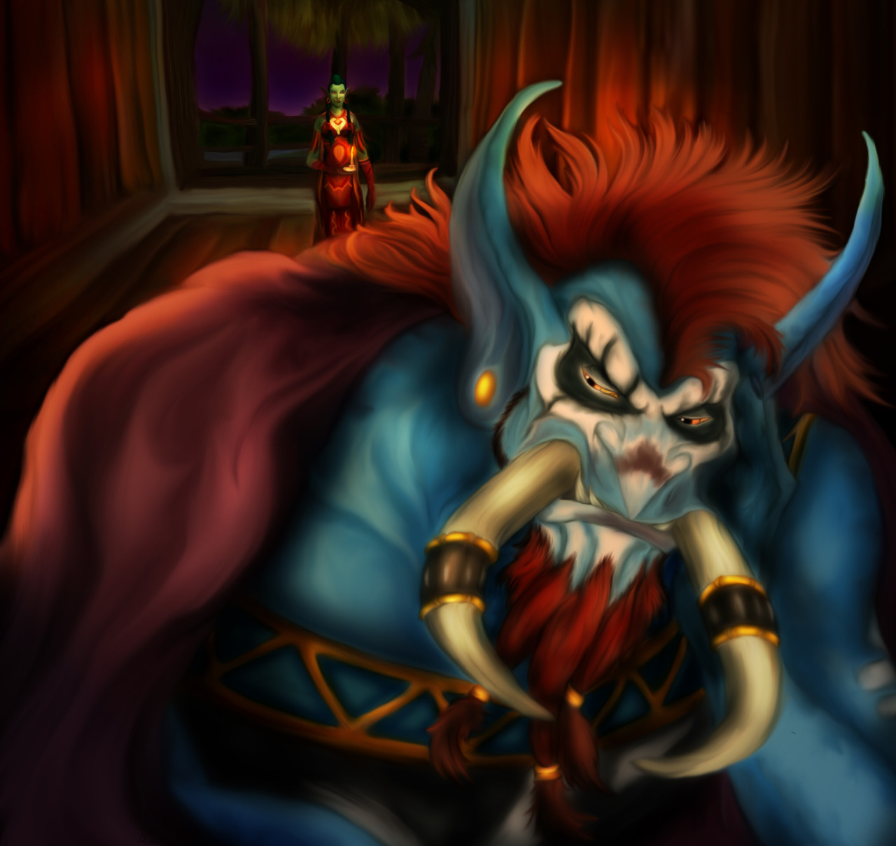 brixtul:  minstrelofmyths:   A special request from; First place winner Taksparks!Vol’jin!