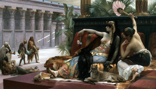beyond-the-canvas:Alexandre Cabanel,Cleopatra Testing Poisons on Those Condemned to Death, 1887.