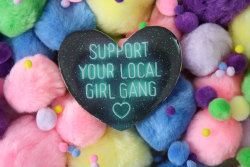 pastelpresent:  Girl Gang Pinback