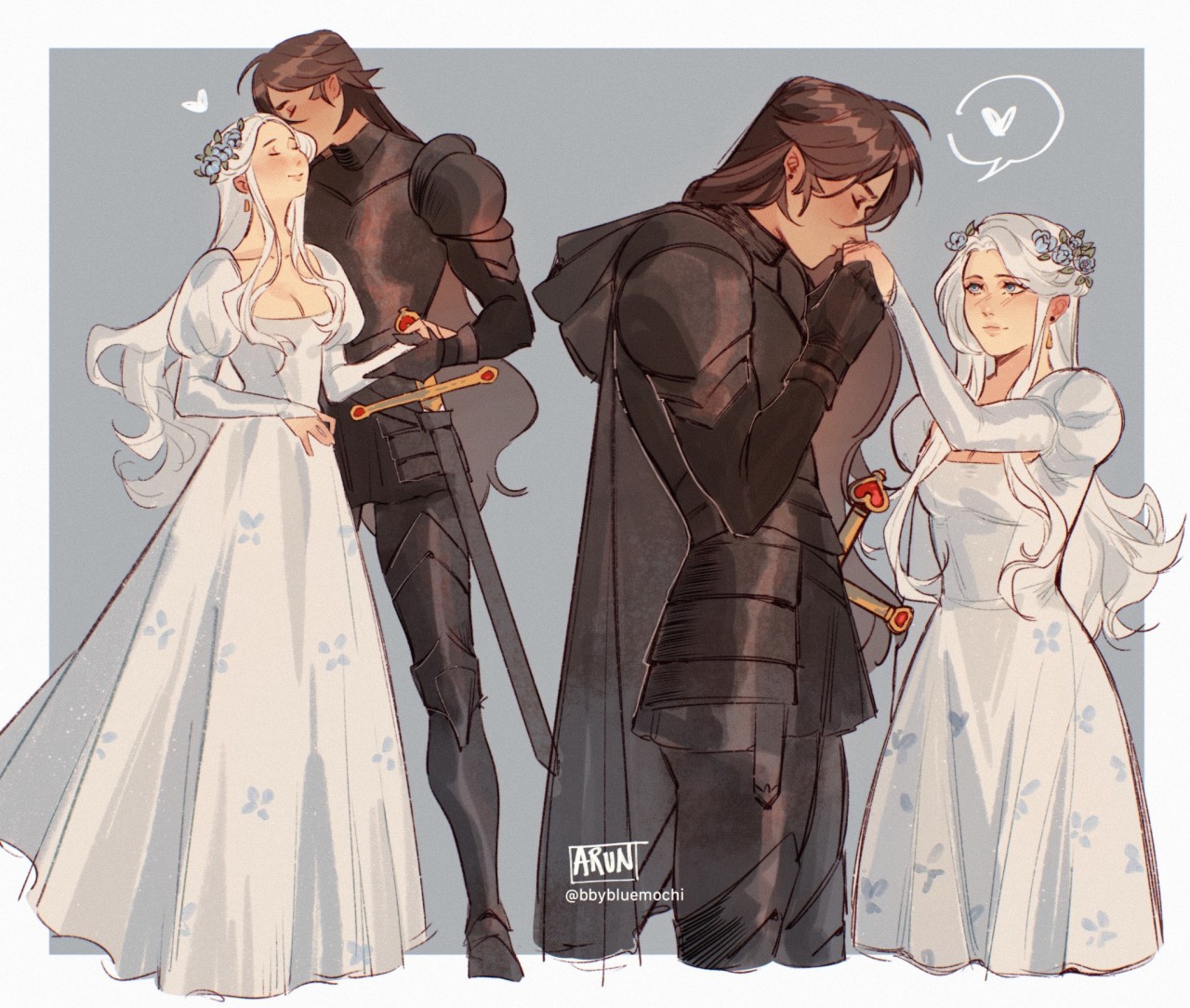 bbybluemochi:drawing the lesbian fairytale of my dreams &lt;3