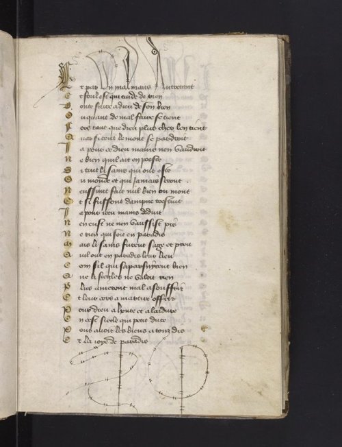 LJS 264, Ymage du Monde, contains some extensively decorated catchwords, not one the same. This Fren