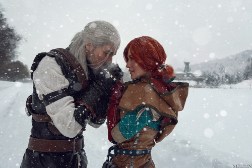 vick_torie as Triss anders_v.cosplay as Geralt photo, makeup by me @milliganvick