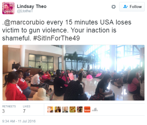 iwriteaboutfeminism: Activists in Florida have begun what is planned to be a 49-hour sit in at the O