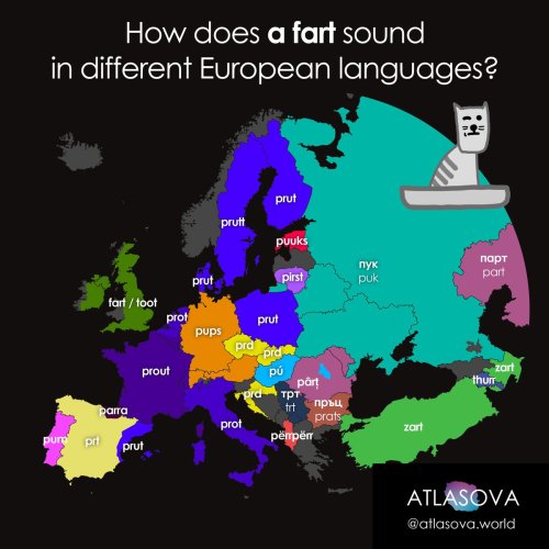 mapsontheweb: How does a fart sound in different European languages?by @Atlasova_world