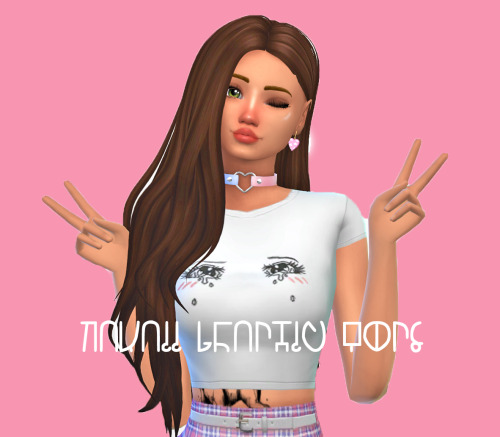 Kawaii Graphic Tops (Leila Top Recolor)So this is technically my first recolor! It’s not the best bu