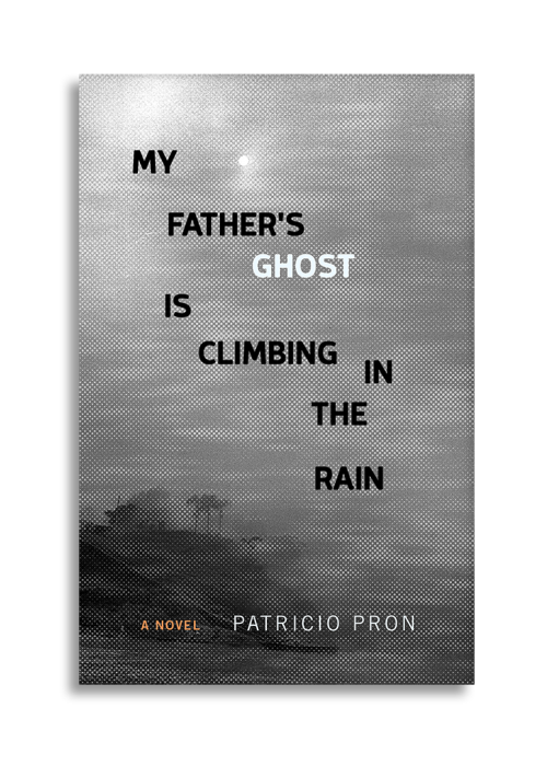 A cover design for the fictionalized-from-life novel My Father’s Ghost is Climbing in the Rain