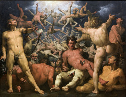 Classic-Art:  The Fall Of The Titans Cornelis Van Haarlem 