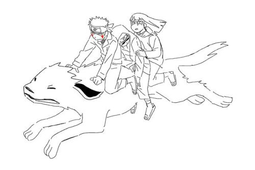 shittilydrawing: shittilydrawing: shittilydrawing: chucklin cause that last akamaru is just….