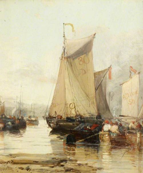 artist-james-webb: Fishing Boats, James Webb