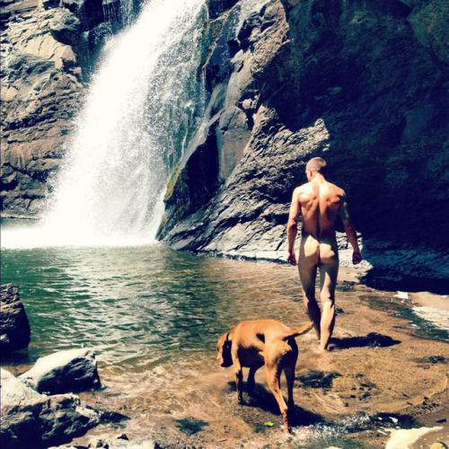 Censored by Instant trolls: my portrait with Duke at High Falls, Catskills, by Brian Kenny, 2012