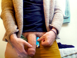 bigandthick:  lighter  nice uncut cock…