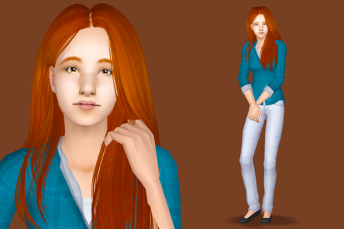 deedee-sims:I added a few new townies to Griffinmere! :DThis girl is Ella, who’s been sitting in my 