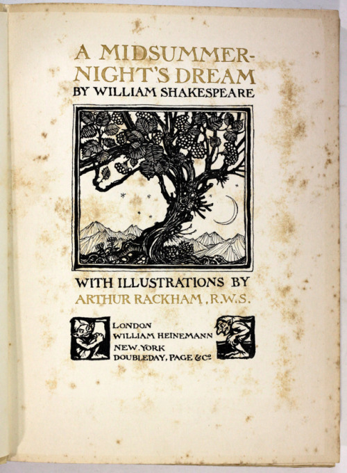 michaelmoonsbookshop:A Midsummer Night’s Dream William ShakespeareIllustration by Arthur Rackh
