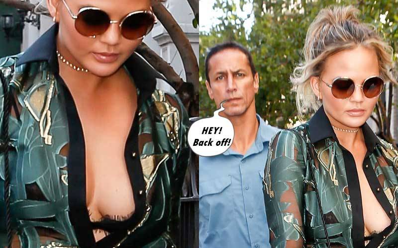 starprivate:  Chrissy Teigen does juicy sideboob  Chrissy Teigen under sideboob