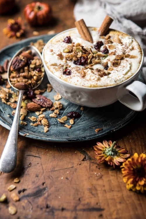 delta-breezes:Pumpkin Spice Oatmeal Latte | Half Baked Harvest