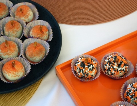Halloween Pumpkin Cookie Balls