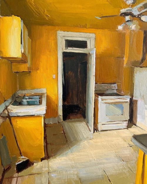 grundoonmgnx:Mary Sauer, Yellow kitchen, 2021