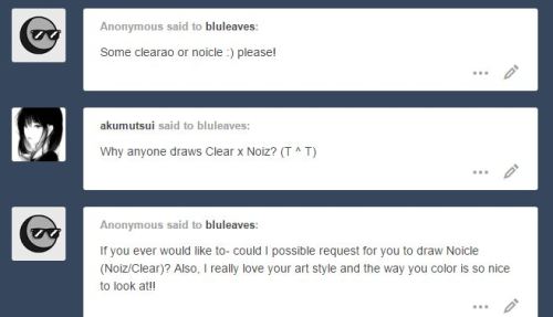 dmmdbluleaves:  -Noiz-san… I-I’m damaged… -That’s no big deal. I can fix you, Clear… not much into t