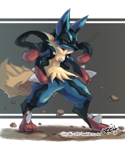 lilkalli-arts:  Painted over the Lucario