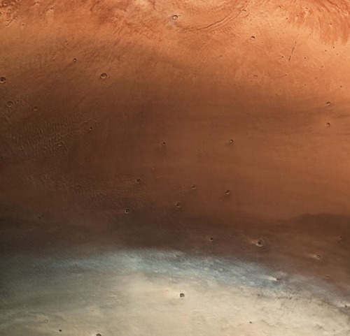 This stunning image swath was taken by ESA’s Mars Express during camera calibration as the spacecraf