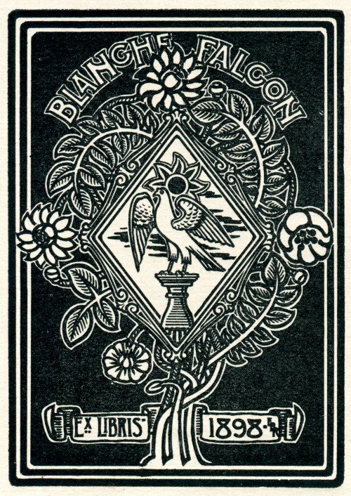 Bookplate for Blanche Falcon, 1898