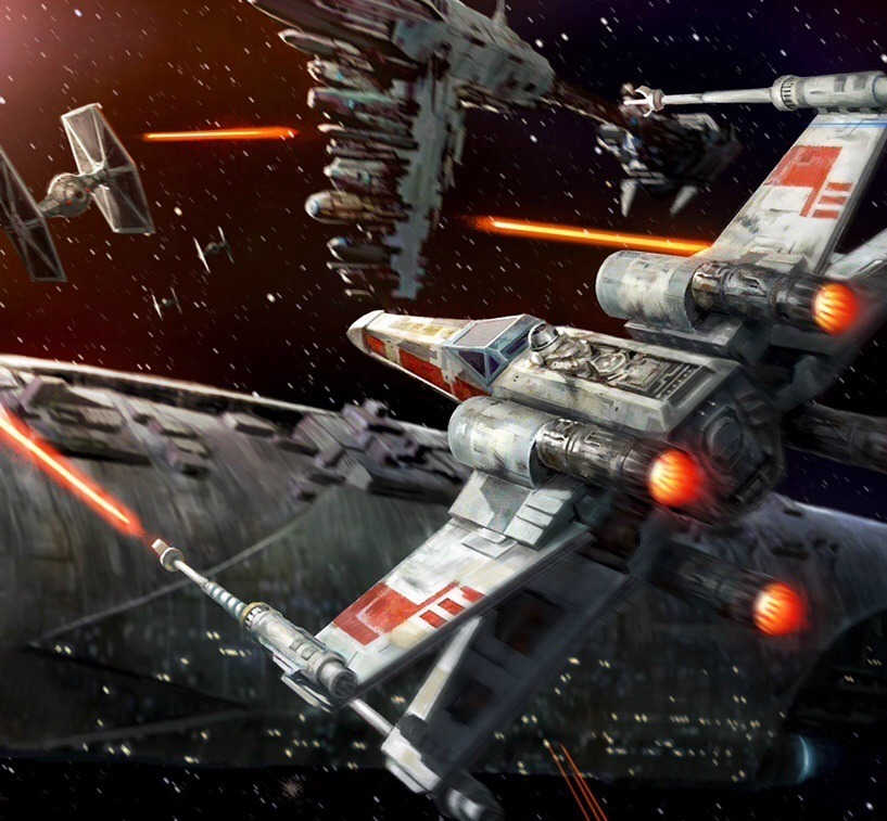 k-llewellin-novelist:  boomerstarkiller67: Star Wars space battles - art by Darren