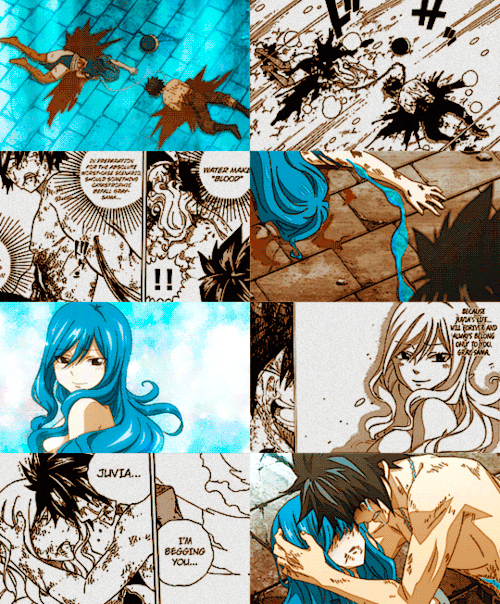 fairytailwitch: Fairy Tail Episode 307: Gray and Juvia The censorship where they try to kill themsel